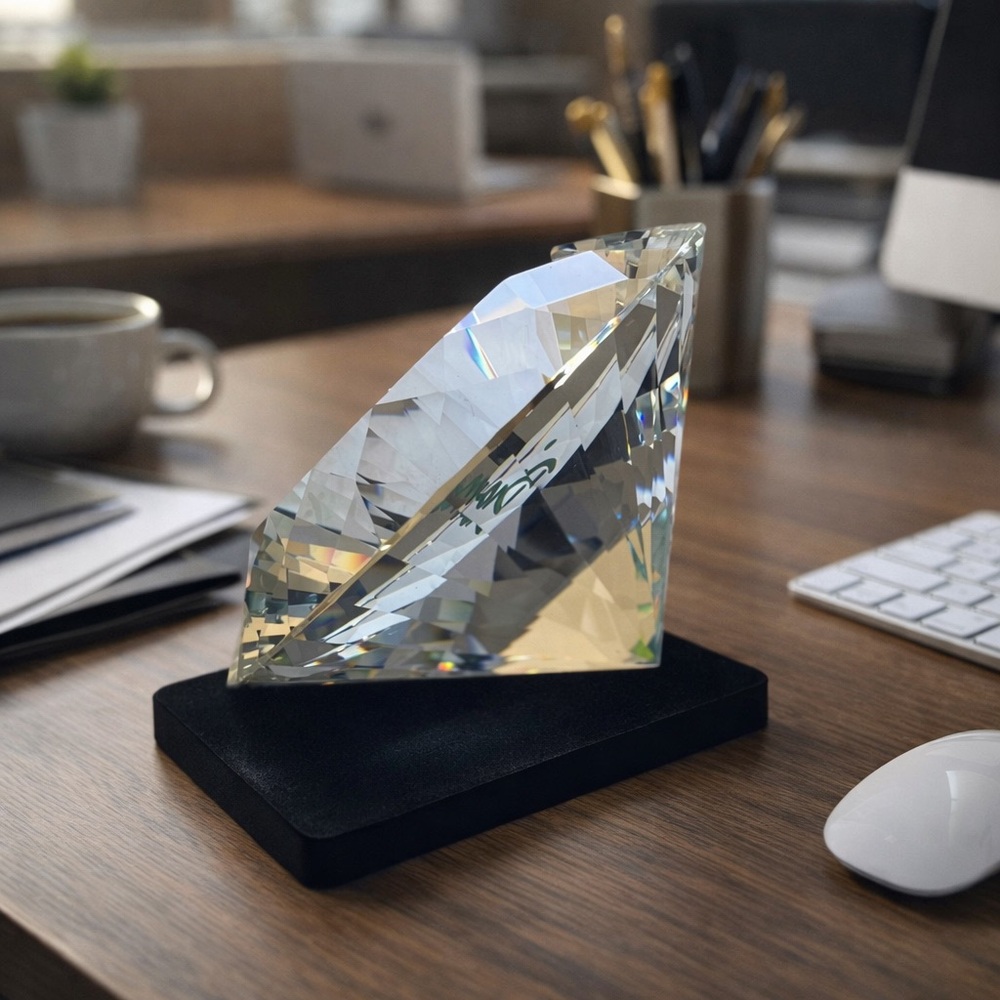 Diamond Supply Company - Crystal Large Paper Weight Brand New In Box Collectible